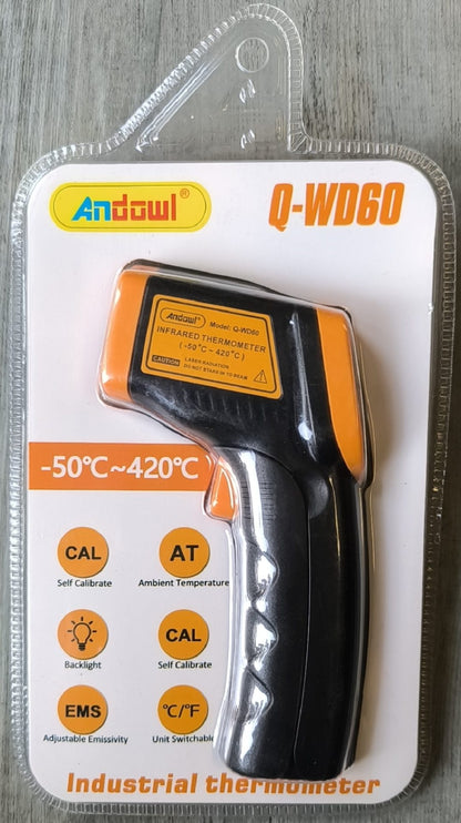 Andowl Q-WD60 Non-Contact Infrared Thermometer - Accurate Temperature Measurement without Contact - Electromann SA