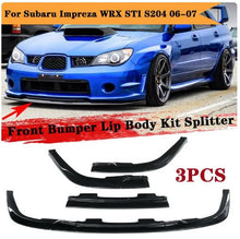 3pcs Front Bumper Splitter Lip Spoiler Kit For Subaru Impreza WRX Sti 2006 2007 - Electromann SA