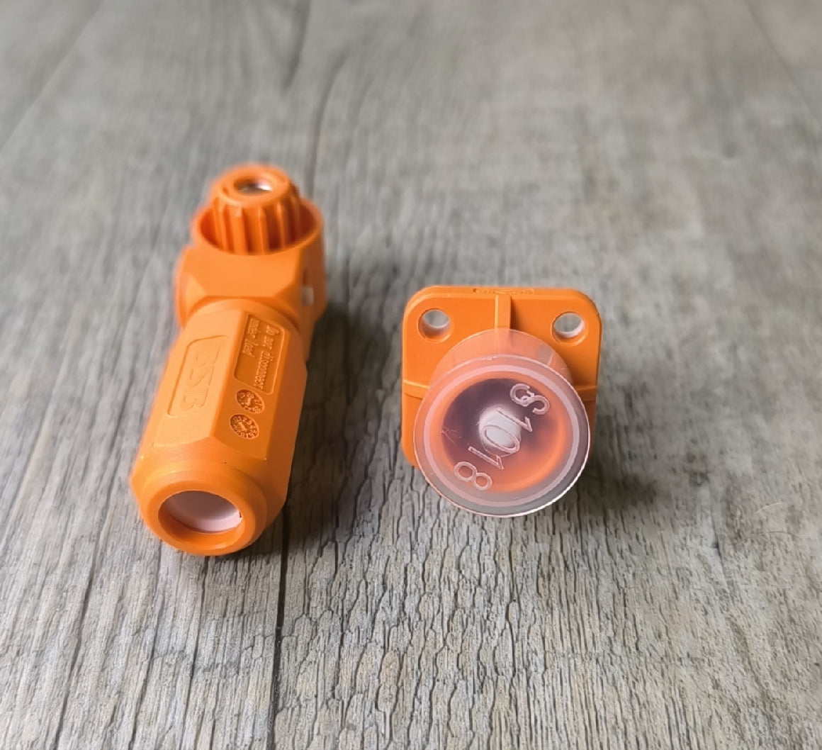 25mm DC Battery Cable Connector Kit - Red - Electromann SA