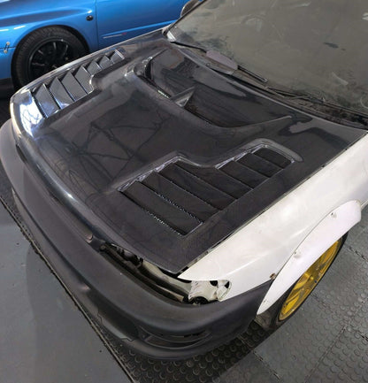 Carbon Fiber CW Style Bonnet Fit For 1998-2000 Subaru Impreza GC8 - Electromann SA