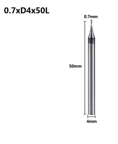 2 Flute Micro Flat End Mill 0.7mm Mini CNC Router Bit - Electromann SA
