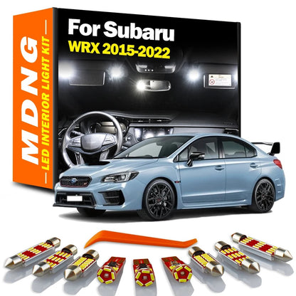 MDNG 10Pcs Canbus LED Interior Map Dome Reading Light Kit For Subaru WRX 2015 to 2022 - Electromann SA