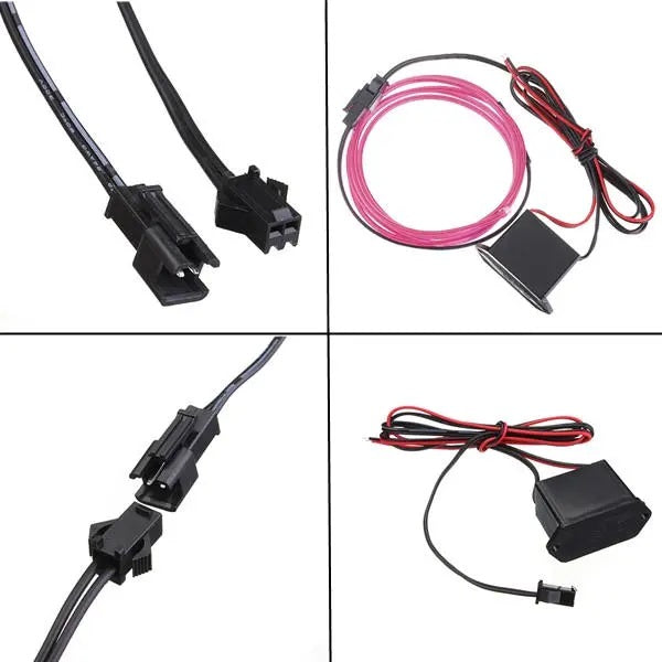 5M 12V Flexible Neon EL Wire Strip – Vibrant and Customizable Lighting - Electromann SA