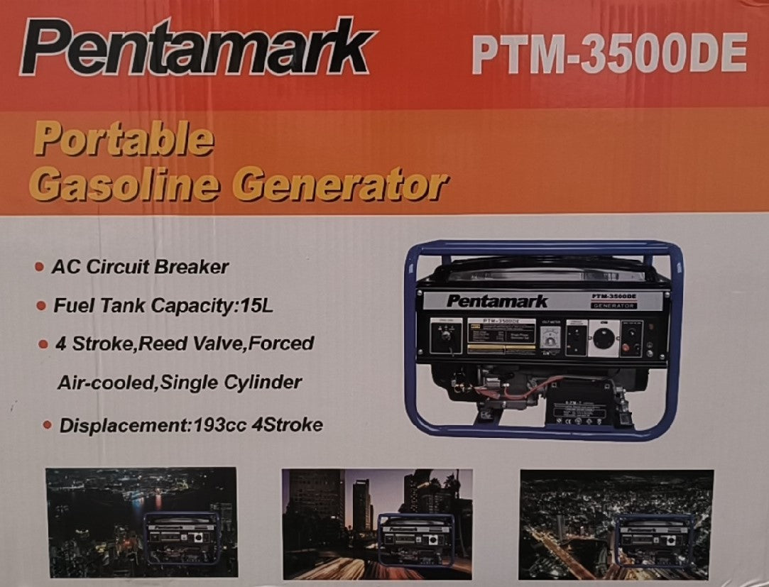 Pentamark PTM-3500DE Portable Petrol Generator - Electromann SA