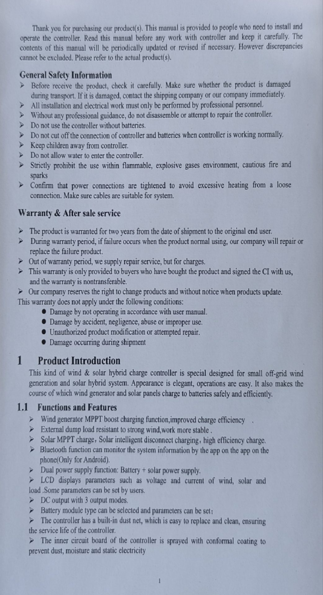 12-24v 1800watt Hybrid Dual Solar and Wind Power MPPT Controller - Electromann SA