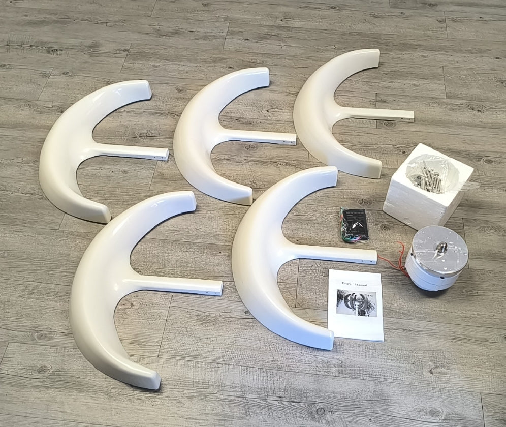 500W 24V 5 Blade Vertical Wind Turbine for Home Use - Clean and Efficient Energy Generation - Electromann SA