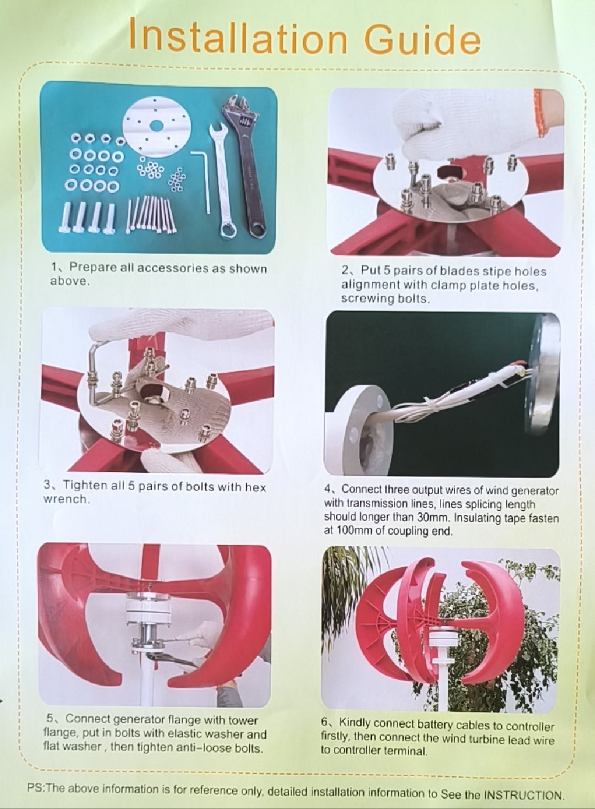 500W 24V 5 Blade Vertical Wind Turbine for Home Use - Clean and Efficient Energy Generation - Electromann SA