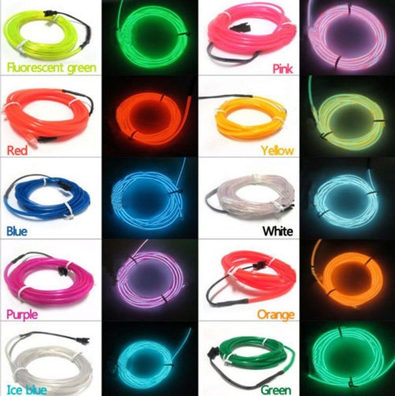 3m Neon Light Electroluminescent Wire - Vibrant and Flexible Lighting Solution - Electromann SA