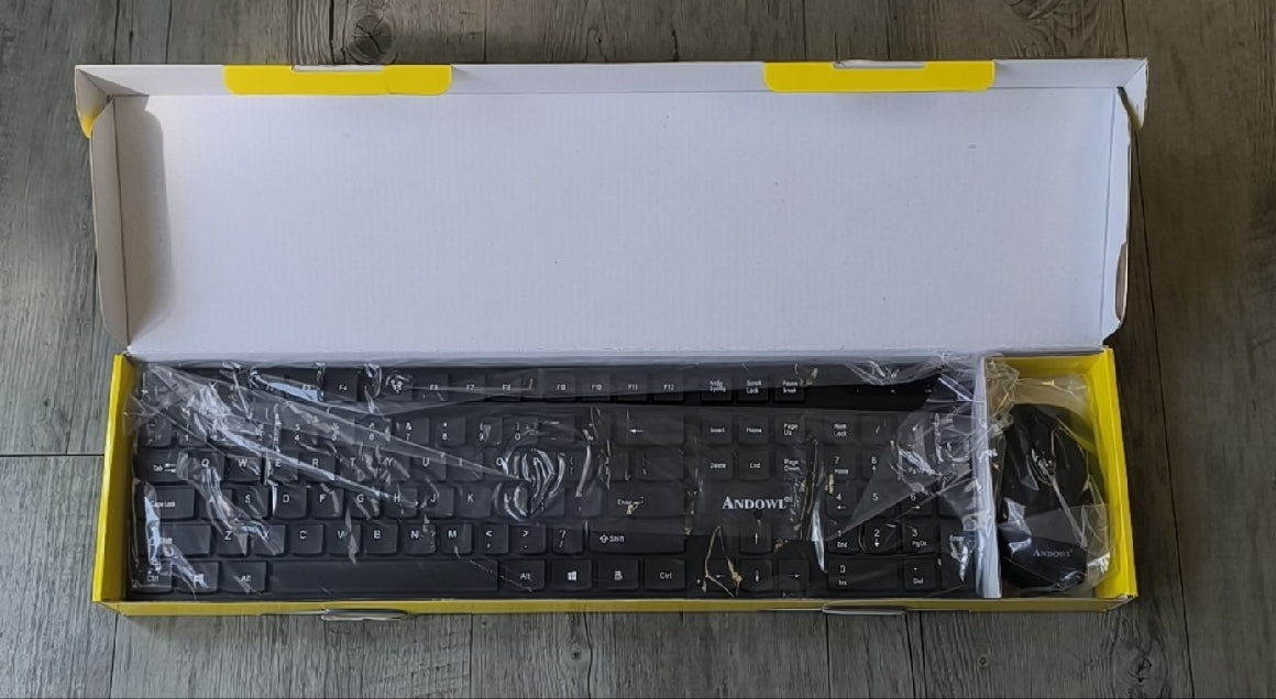 Andowl Q-5003 2.4G Ultra Slim Portable Wireless Keyboard & Mouse Combo - Electromann SA