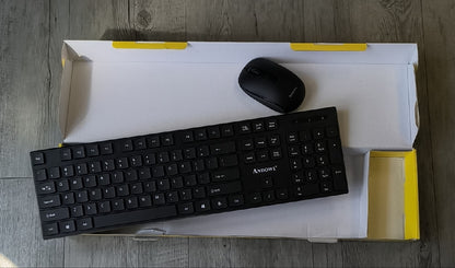 Andowl Q-5003 2.4G Ultra Slim Portable Wireless Keyboard & Mouse Combo - Electromann SA