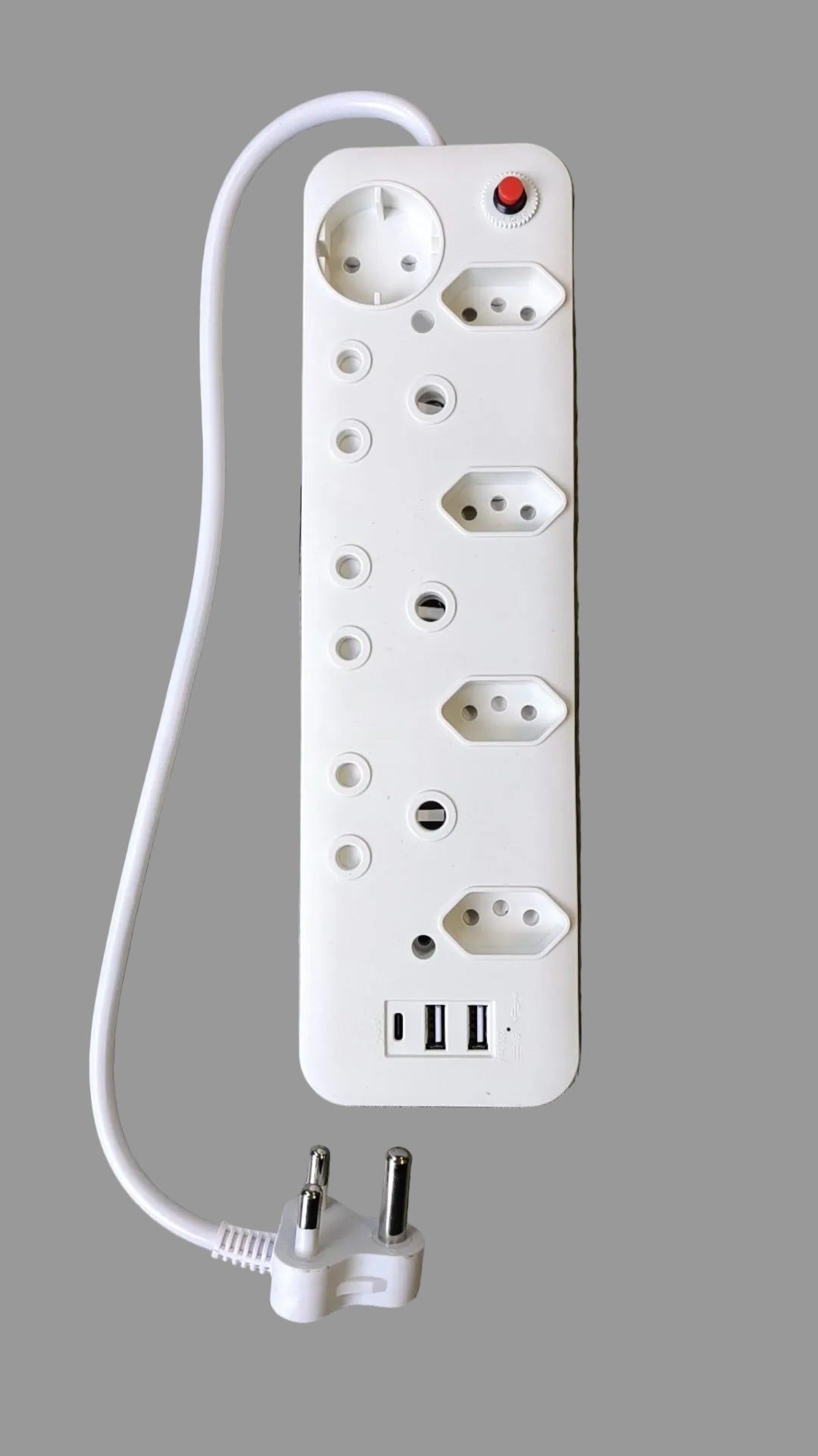 REDISSON 8 Way 3x16Amp 4x16Amp Euro 1x Schuko 3x 2.1A USB Port 220v Multi-Plug - Electromann SA