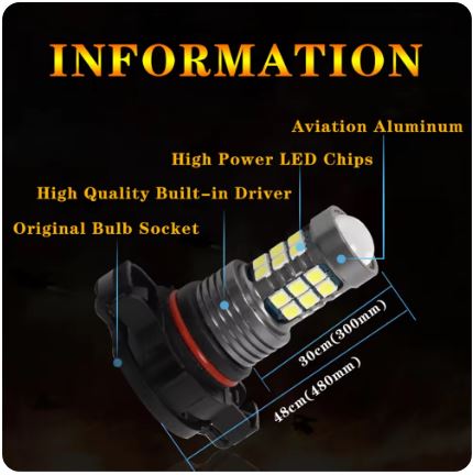 LED Fog Light Bulbs for Subaru XV 2013/2014 - Electromann SA