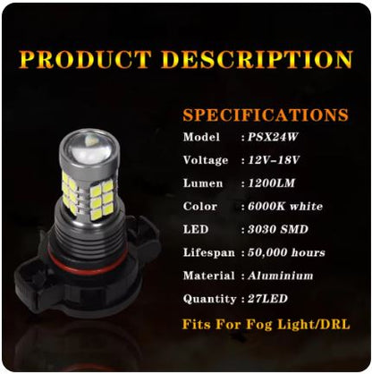 LED Fog Light Bulbs for Subaru XV 2013/2014 - Electromann SA