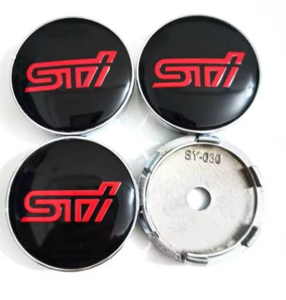 4pcs 60mm Centre Wheel Cap Set for Subaru WRX STI 2002-2012 - Electromann SA