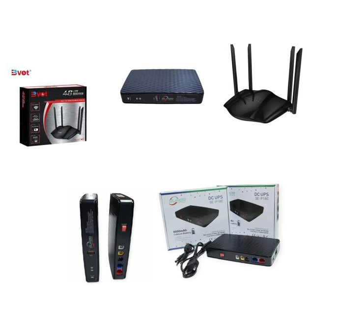 Bvot B27 Wireless Wifi Router 4G lite +SE-P18C 8800mah Mini UPS - Electromann SA