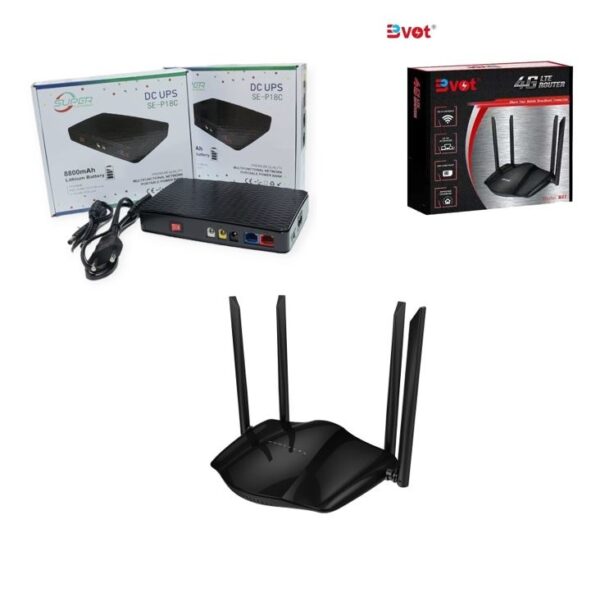 Bvot B27 Wireless Wifi Router 4G lite +SE-P18C 8800mah Mini UPS - Electromann SA