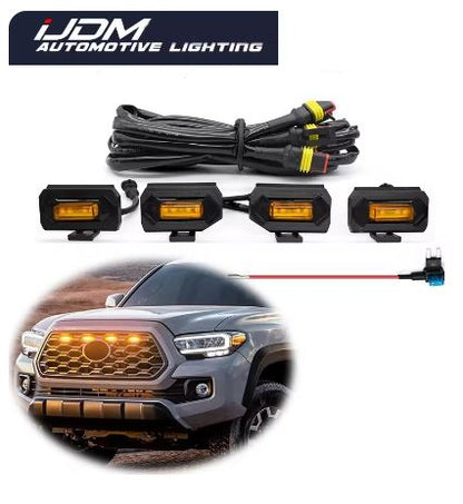 4PCS For 2020-2022 Toyota Tacoma TRD Sport White LED Front Grill Lights - Electromann SA