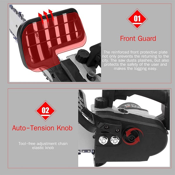 Jiageng JG20375056 Cordless Electric Chainsaw 2 x 25V 15000mah Battery - Electromann SA