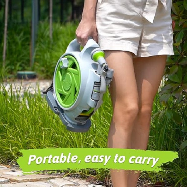 Rocky Mountain Mini Portable Hose Reel 15M With 7 Power Spray Settings - Electromann SA