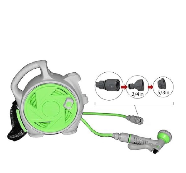 Rocky Mountain Mini Portable Hose Reel 15M With 7 Power Spray Settings - Electromann SA