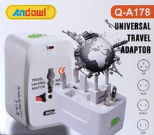 Andowl Q-A178 Universal Multi Connector Travel Adapter - Electromann SA