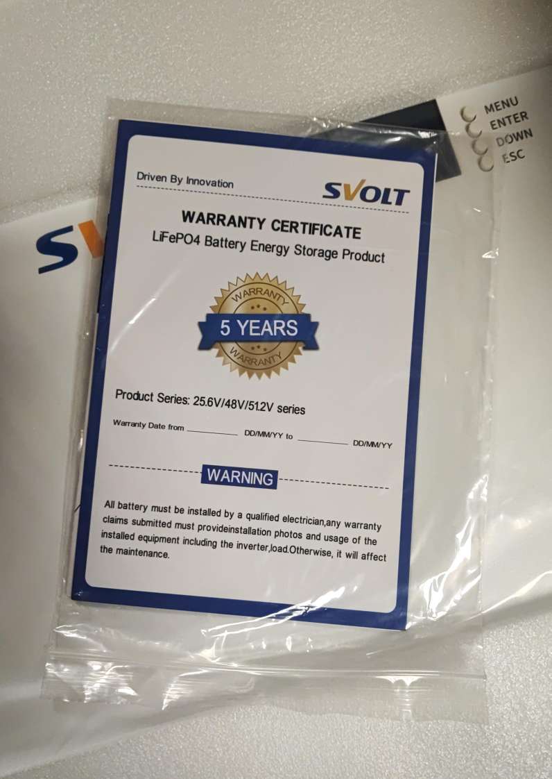 SVOLT 48V 100AH 4.80Kwh Lithium Battery - Electromann SA