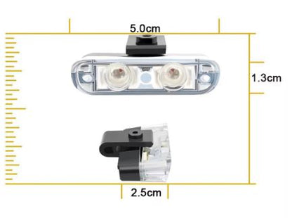 5*2 LED 12V Emergency LED Flashing Strobe Lights for Car-Grille with Switch - Electromann SA