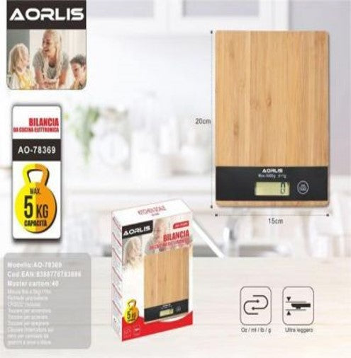 Aorlis AO-78369 Cutting Board Kitchen Scale - Max 5kg - Electromann SA