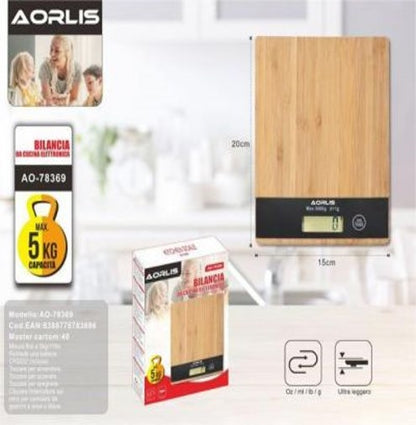 Aorlis AO-78369 Cutting Board Kitchen Scale - Max 5kg - Electromann SA
