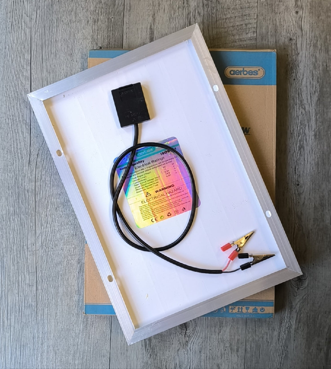 aerbes AB-TA186 10W 12v Monocrystalline Solar Panel (10007222) - Electromann SA