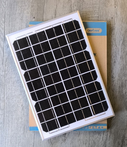 aerbes AB-TA186 10W 12v Monocrystalline Solar Panel (10007222) - Electromann SA