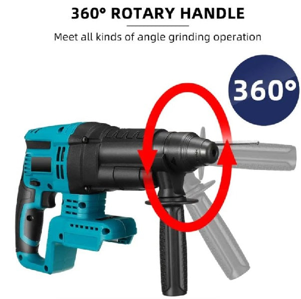 Jiageng XF0818 Impact Wrench, Angle Grinder, Hammer Drill, Electric Drill + 2x 48V Batteries Set - Electromann SA