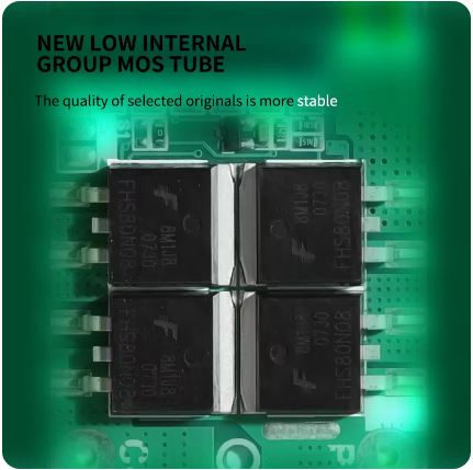 Bisida 13S 48V Common port BMS with balanced temperature control for 3.7V 18650 lithium-ion battery pack - Electromann SA