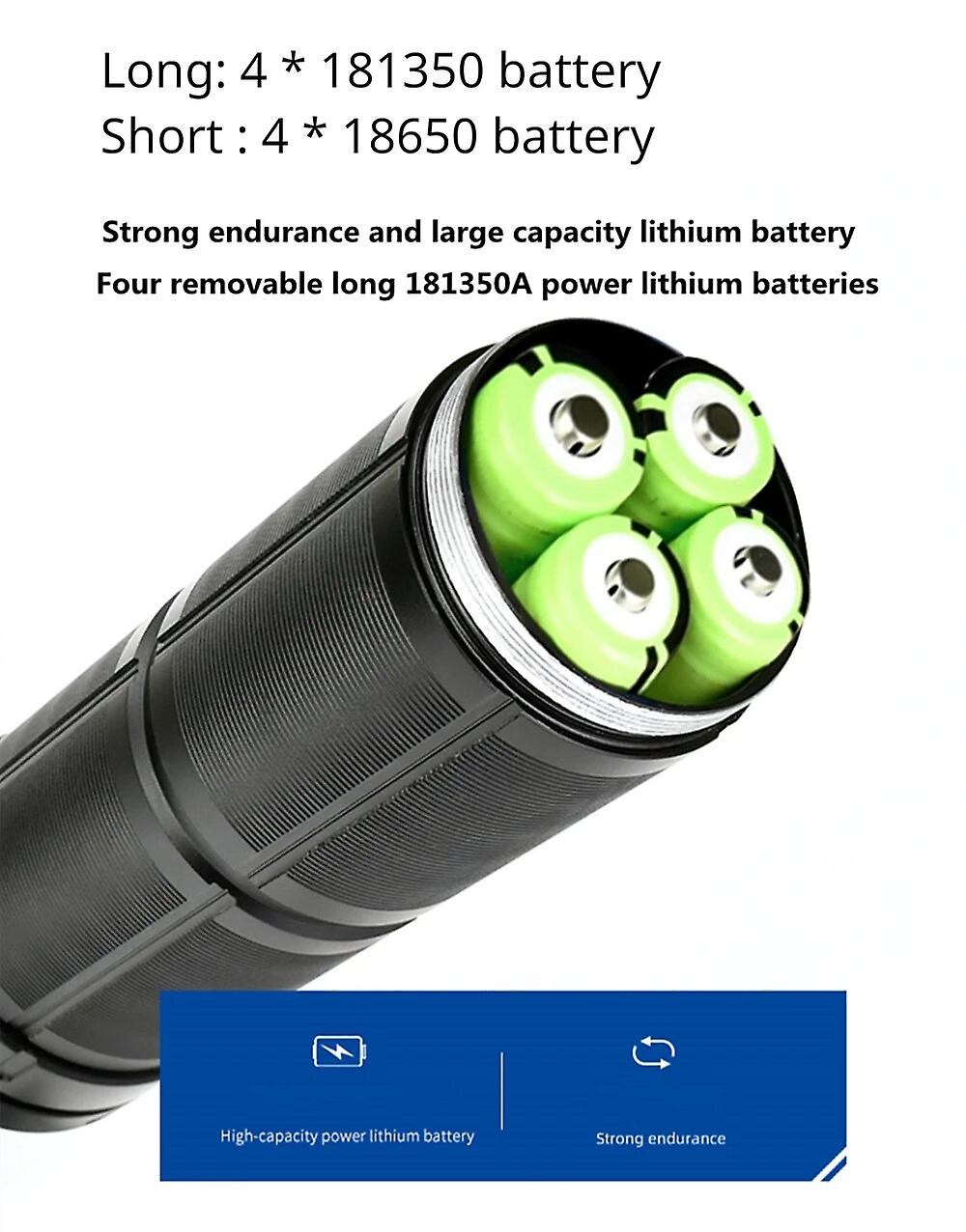 XA-G20 Aluminum Alloy High Power Led Flashlight with 181350 Lithium Batteries - Electromann SA