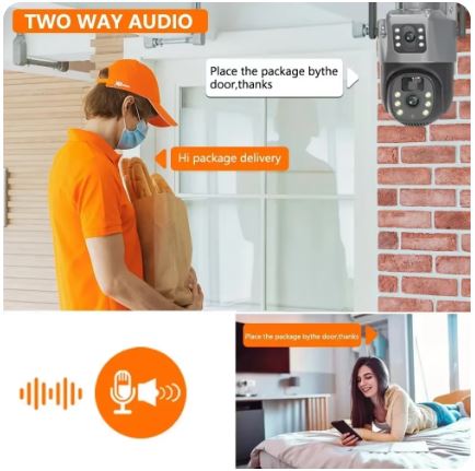 Solar Outdoor Surveillance 4G Sim 4K 8MP Three Lens Camera - Electromann SA