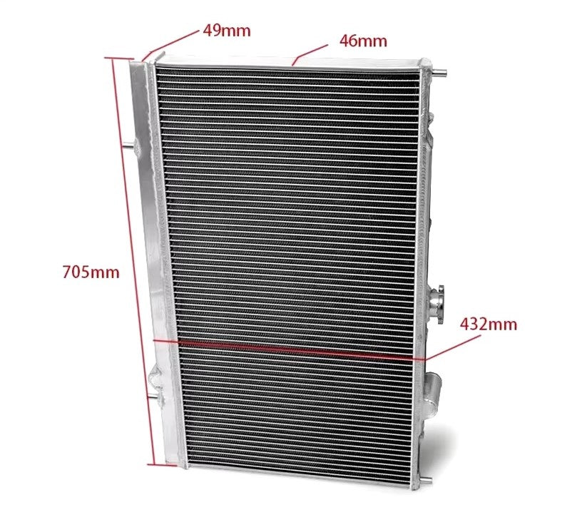 For Mitsubishi Lancer Evo 4/5/6 Aluminium Radiator Upgrade 42mm Core Depth 2-Row - Electromann SA