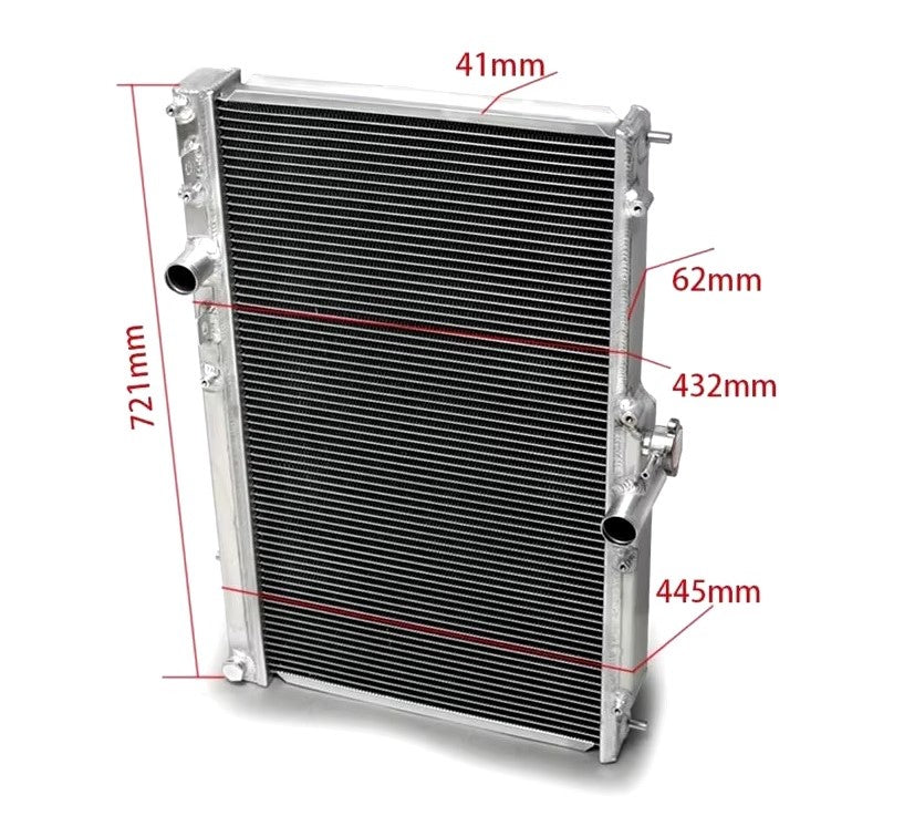 For Mitsubishi Lancer Evo 7/8/9 Aluminium Radiator Upgrade 42mm Core Depth 2-Row - Electromann SA