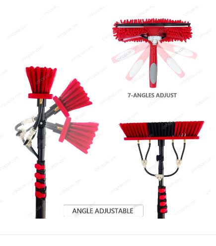6Meter Water Fed Pole Brush with Squeegee Solar Panel/Window Cleaning Kit - Electromann SA