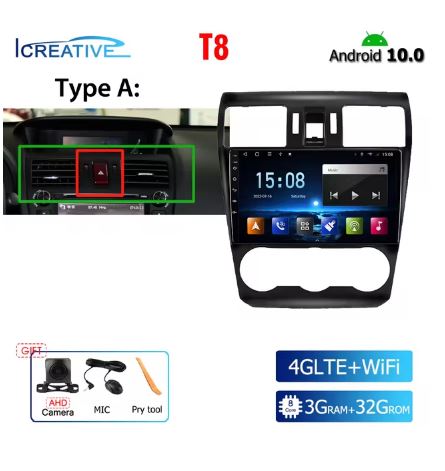 Subaru Forester 4 SJ/XV/WRX 2012 - 2021 2DIN Android Radio GPS Carplay Head Unit - Electromann SA