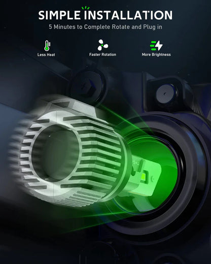 Novsight A500 N76 Plus Series H4/HB2/9003 100W 20000LM 6500K Car Headlight LED Kit - Upgrade Your Vehicle's Lighting - Electromann SA