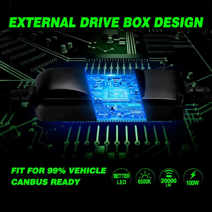 Novsight A500 N76 Plus Series H4/HB2/9003 100W 20000LM 6500K Car Headlight LED Kit - Upgrade Your Vehicle's Lighting - Electromann SA