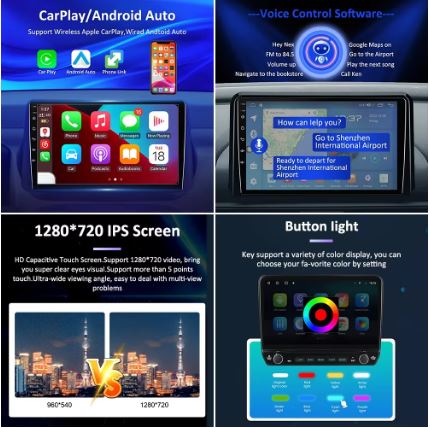 iCreative IPS 4G+64G Android 10 Car Radio Multimedia Player For VW Tiguan NF 2006 - 2016 - Electromann SA