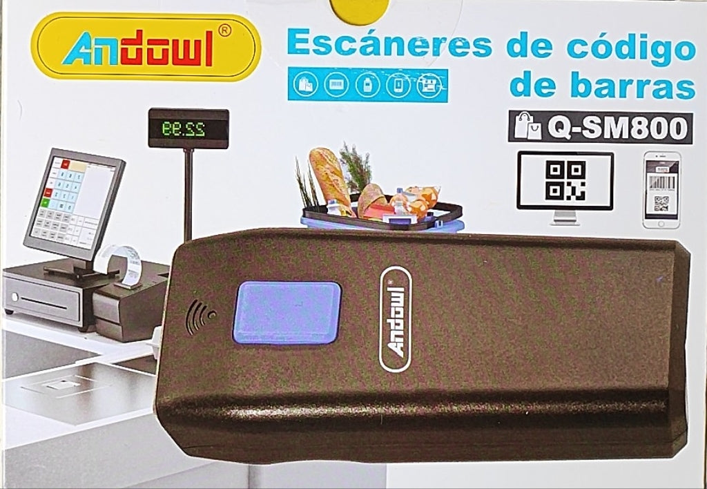 Andowl Q-SM800 Handheld Wireless Barcode Scanner - Electromann SA