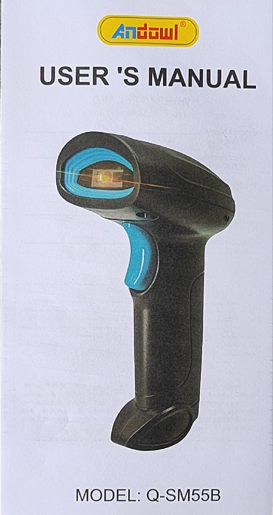 Andowl Q-SM55B 2.4GHZ Wirless and USB Wired Barcode Scanner - Electromann SA