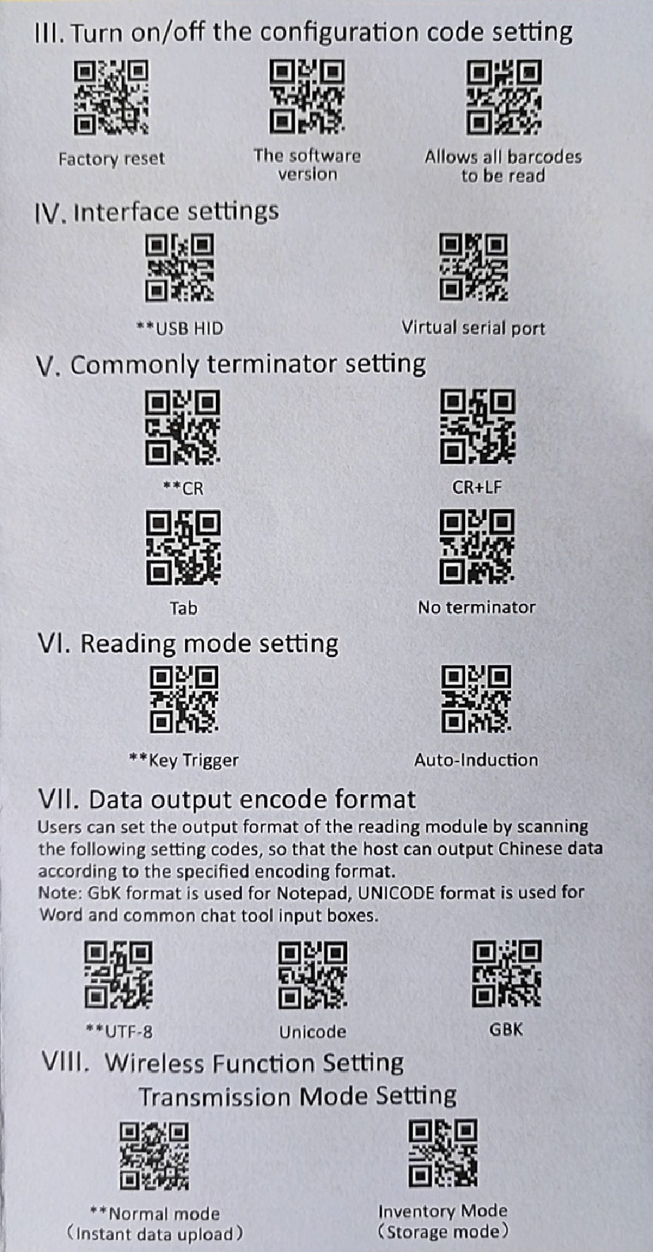 Andowl Q-SM55B 2.4GHZ Wirless and USB Wired Barcode Scanner - Electromann SA