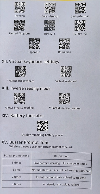 Andowl Q-SM55B 2.4GHZ Wirless and USB Wired Barcode Scanner - Electromann SA