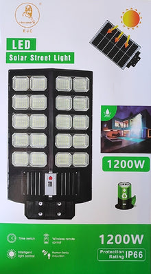 EJC 1200Watt Solar Powered Remote Controlled LED Street/Pole Light - Electromann SA
