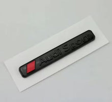 For AUDI 1PCS ABS Black and Red Emblem Badge - Electromann SA