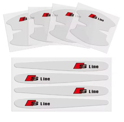 8Pcs Audi S-Line Door Handle Anti-Scratch Protective Film Stickers - Electromann SA