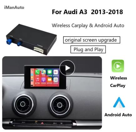 iManAuto Wireless CarPlay Android Auto Module For Audi A3/S3 8v Q2 8P 2013-2018 - Electromann SA